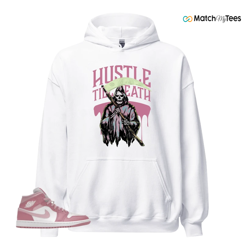 NIKE AIR JORDAN 1 MID ELEMENTAL PINK ICED CARMINE (WOMEN'S) SNEAKER Matching Tees hoodie