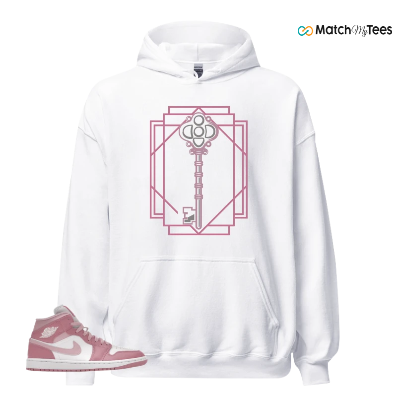 NIKE AIR JORDAN 1 MID ELEMENTAL PINK ICED CARMINE (WOMEN'S) SNEAKER Matching Tees hoodie