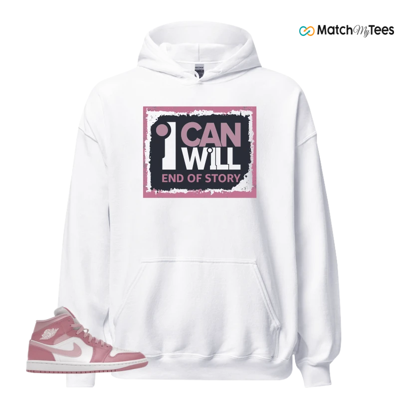 NIKE AIR JORDAN 1 MID ELEMENTAL PINK ICED CARMINE (WOMEN'S) SNEAKER Matching Tees hoodie
