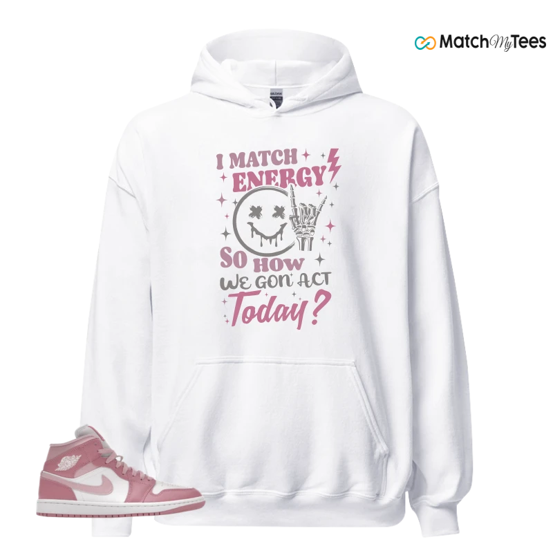 NIKE AIR JORDAN 1 MID ELEMENTAL PINK ICED CARMINE (WOMEN'S) SNEAKER Matching Tees hoodie