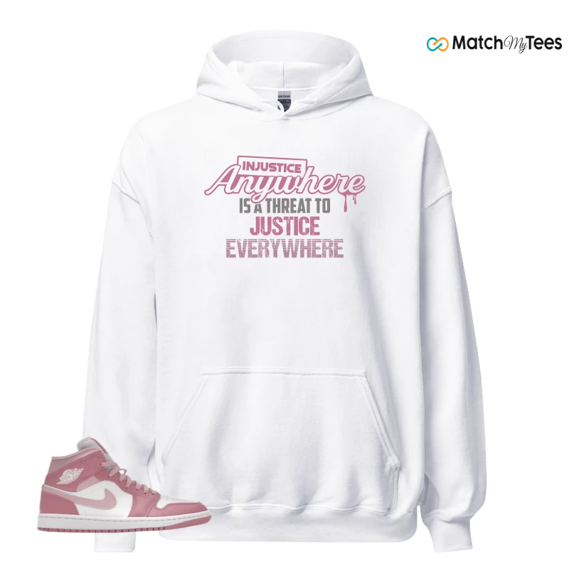 NIKE AIR JORDAN 1 MID ELEMENTAL PINK ICED CARMINE (WOMEN'S) SNEAKER Matching Tees hoodie
