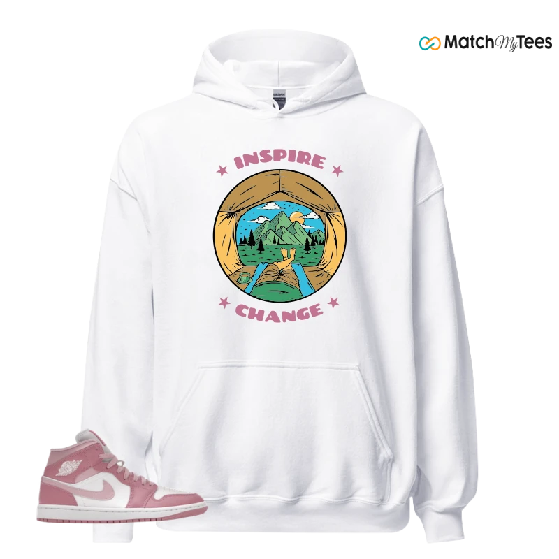 NIKE AIR JORDAN 1 MID ELEMENTAL PINK ICED CARMINE (WOMEN'S) SNEAKER Matching Tees hoodie