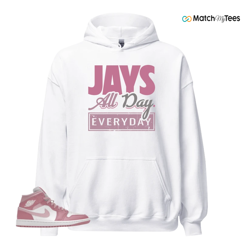 NIKE AIR JORDAN 1 MID ELEMENTAL PINK ICED CARMINE (WOMEN'S) SNEAKER Matching Tees hoodie