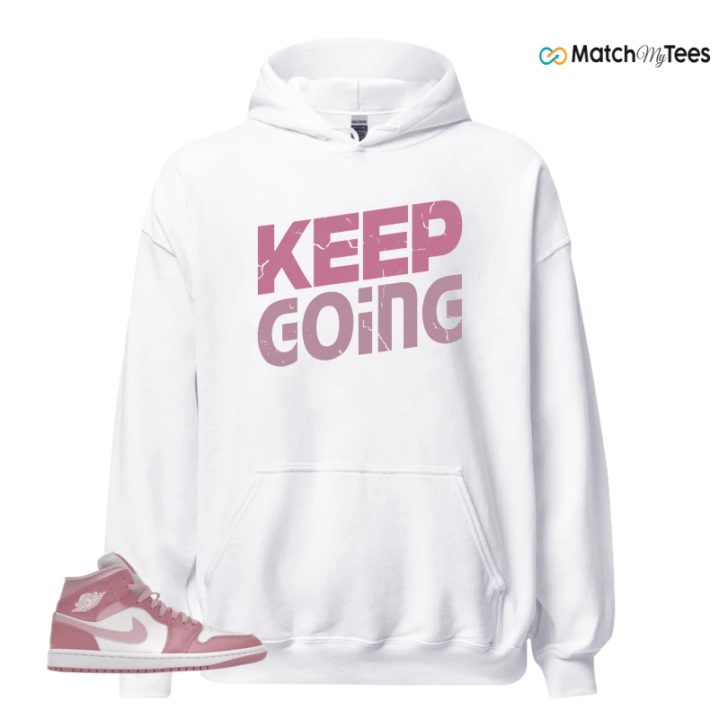 NIKE AIR JORDAN 1 MID ELEMENTAL PINK ICED CARMINE (WOMEN'S) SNEAKER Matching Tees hoodie