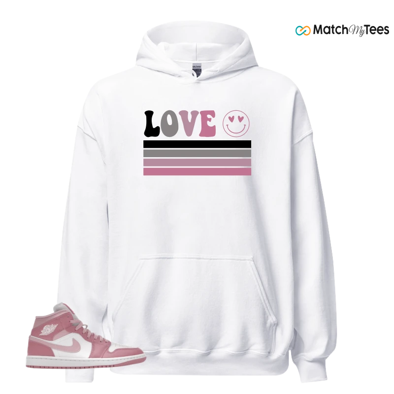NIKE AIR JORDAN 1 MID ELEMENTAL PINK ICED CARMINE (WOMEN'S) SNEAKER Matching Tees hoodie