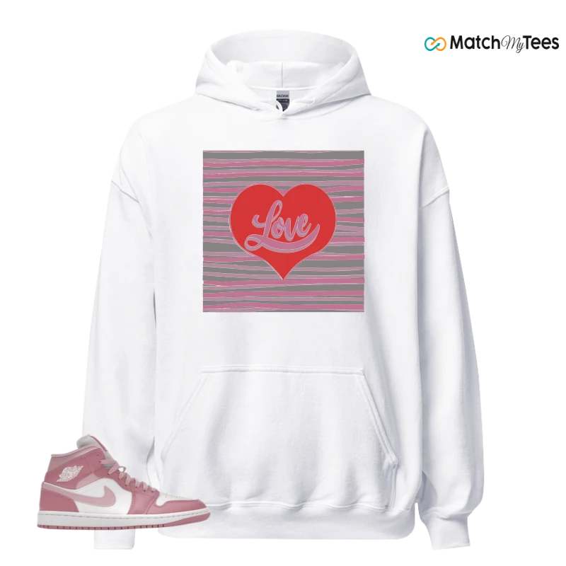 NIKE AIR JORDAN 1 MID ELEMENTAL PINK ICED CARMINE (WOMEN'S) SNEAKER Matching Tees hoodie