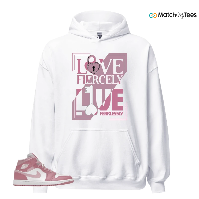 NIKE AIR JORDAN 1 MID ELEMENTAL PINK ICED CARMINE (WOMEN'S) SNEAKER Matching Tees hoodie