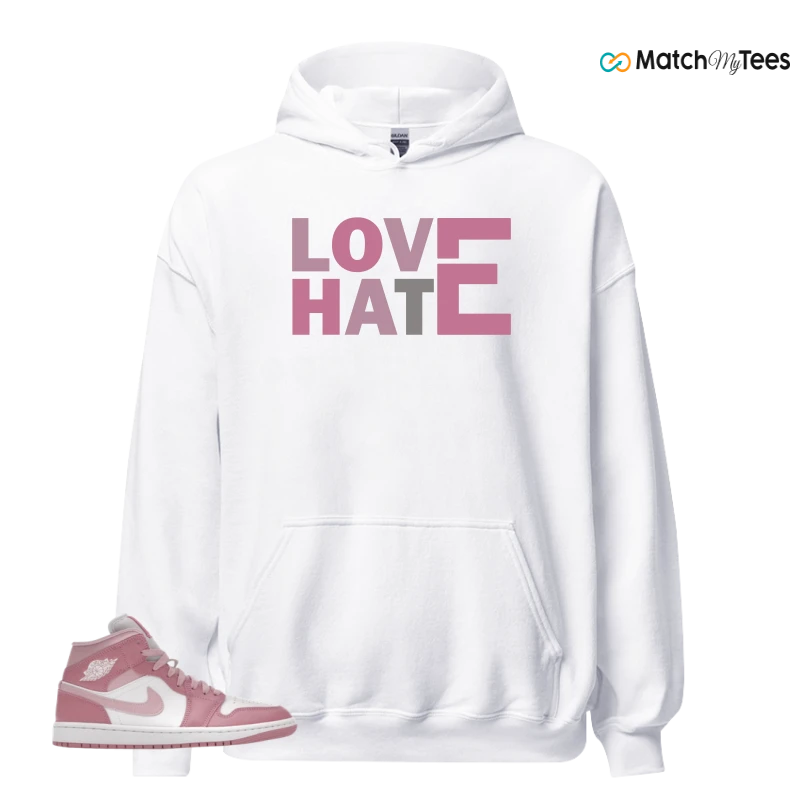 NIKE AIR JORDAN 1 MID ELEMENTAL PINK ICED CARMINE (WOMEN'S) SNEAKER Matching Tees hoodie