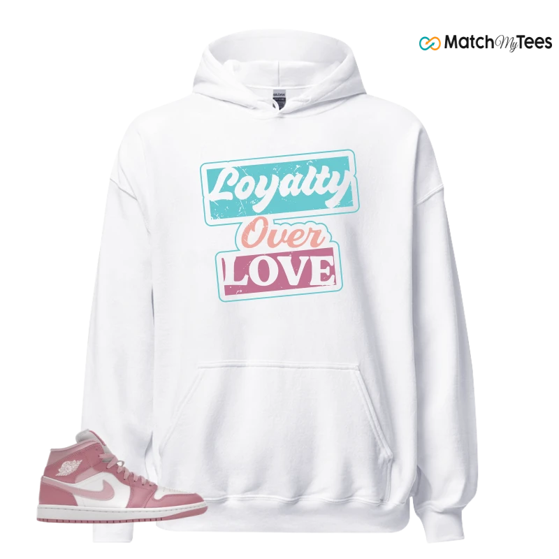NIKE AIR JORDAN 1 MID ELEMENTAL PINK ICED CARMINE (WOMEN'S) SNEAKER Matching Tees hoodie
