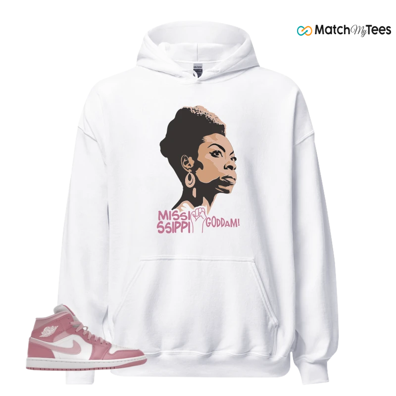 NIKE AIR JORDAN 1 MID ELEMENTAL PINK ICED CARMINE (WOMEN'S) SNEAKER Matching Tees hoodie