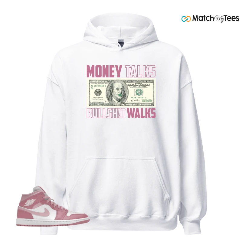 NIKE AIR JORDAN 1 MID ELEMENTAL PINK ICED CARMINE (WOMEN'S) SNEAKER Matching Tees hoodie
