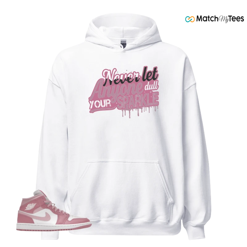 NIKE AIR JORDAN 1 MID ELEMENTAL PINK ICED CARMINE (WOMEN'S) SNEAKER Matching Tees hoodie