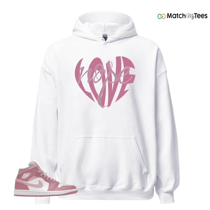 NIKE AIR JORDAN 1 MID ELEMENTAL PINK ICED CARMINE (WOMEN'S) SNEAKER Matching Tees hoodie