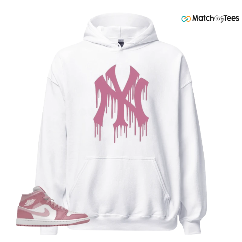 NIKE AIR JORDAN 1 MID ELEMENTAL PINK ICED CARMINE (WOMEN'S) SNEAKER Matching Tees hoodie