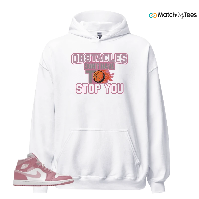 NIKE AIR JORDAN 1 MID ELEMENTAL PINK ICED CARMINE (WOMEN'S) SNEAKER Matching Tees hoodie