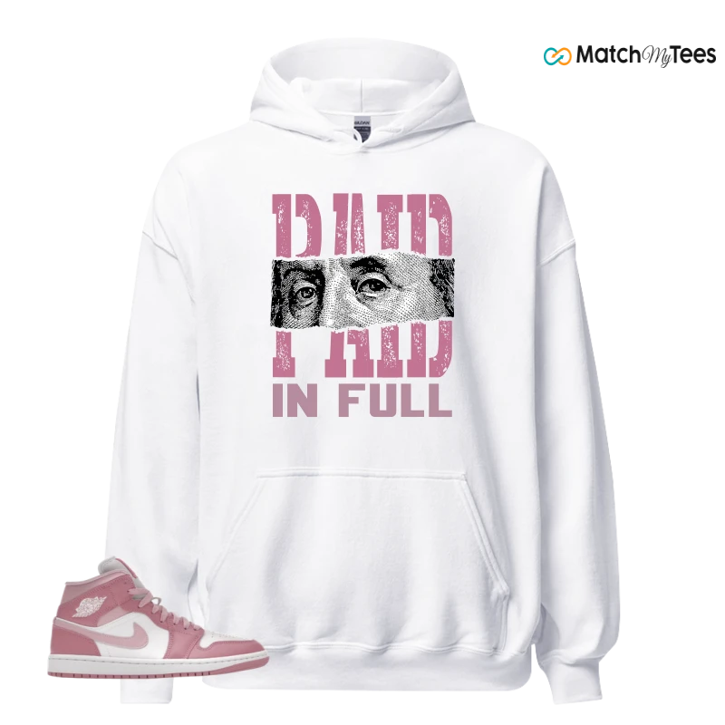 NIKE AIR JORDAN 1 MID ELEMENTAL PINK ICED CARMINE (WOMEN'S) SNEAKER Matching Tees hoodie