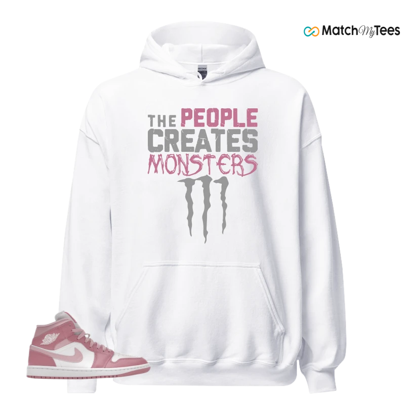 NIKE AIR JORDAN 1 MID ELEMENTAL PINK ICED CARMINE (WOMEN'S) SNEAKER Matching Tees hoodie