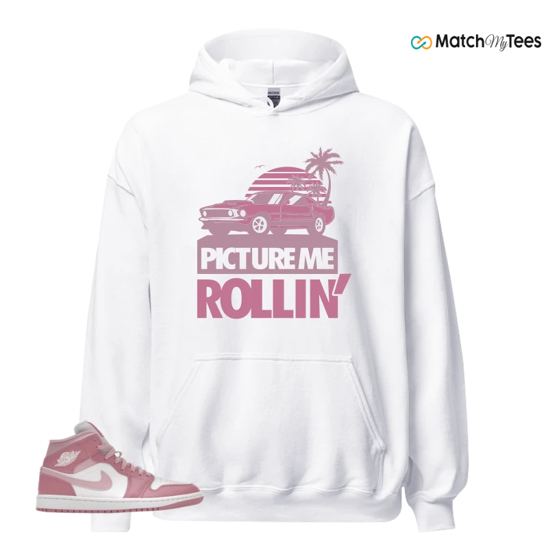 NIKE AIR JORDAN 1 MID ELEMENTAL PINK ICED CARMINE (WOMEN'S) SNEAKER Matching Tees hoodie