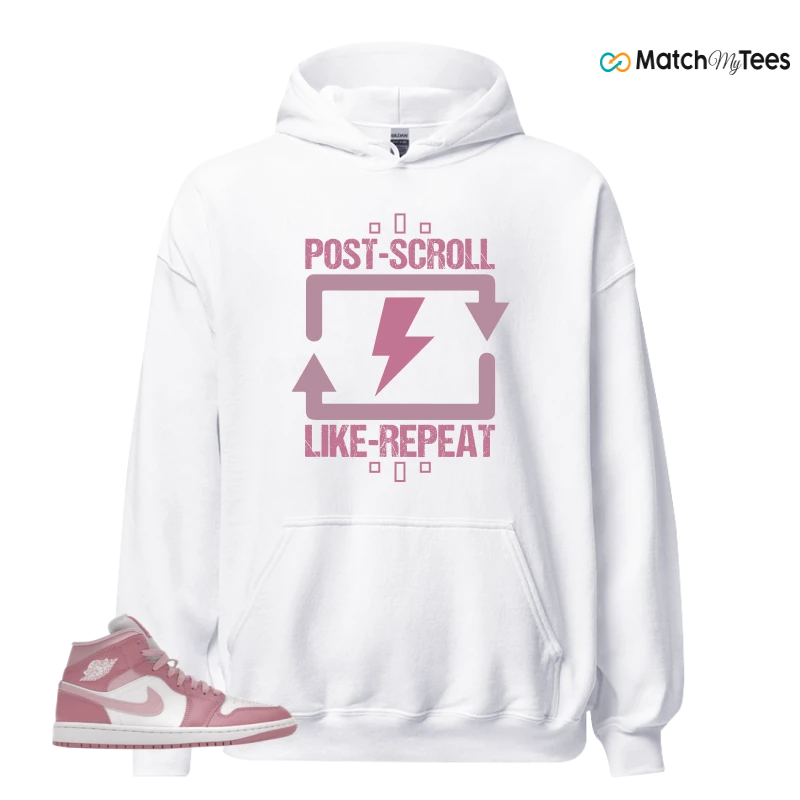 NIKE AIR JORDAN 1 MID ELEMENTAL PINK ICED CARMINE (WOMEN'S) SNEAKER Matching Tees hoodie
