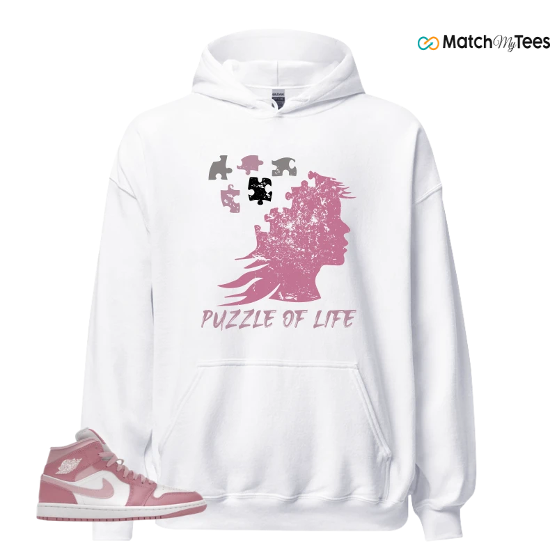 NIKE AIR JORDAN 1 MID ELEMENTAL PINK ICED CARMINE (WOMEN'S) SNEAKER Matching Tees hoodie