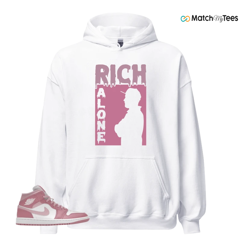 NIKE AIR JORDAN 1 MID ELEMENTAL PINK ICED CARMINE (WOMEN'S) SNEAKER Matching Tees hoodie