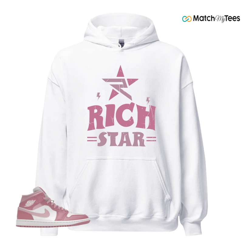 NIKE AIR JORDAN 1 MID ELEMENTAL PINK ICED CARMINE (WOMEN'S) SNEAKER Matching Tees hoodie