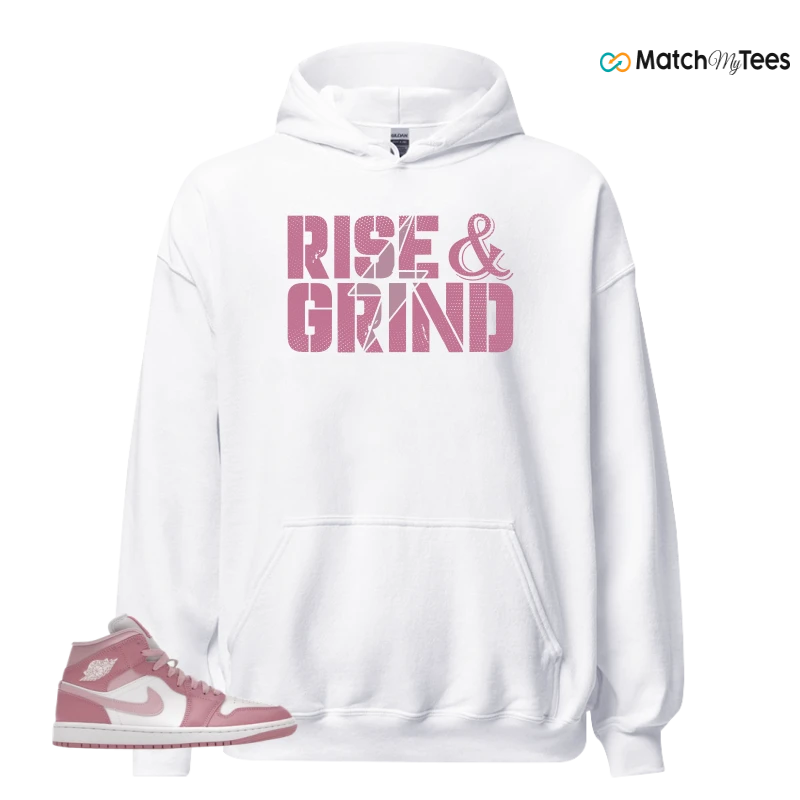 NIKE AIR JORDAN 1 MID ELEMENTAL PINK ICED CARMINE (WOMEN'S) SNEAKER Matching Tees hoodie