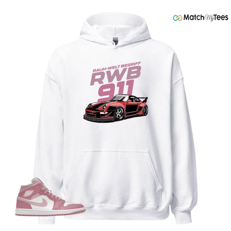 NIKE AIR JORDAN 1 MID ELEMENTAL PINK ICED CARMINE (WOMEN'S) SNEAKER Matching Tees hoodie