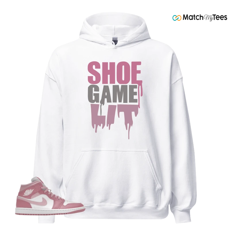 NIKE AIR JORDAN 1 MID ELEMENTAL PINK ICED CARMINE (WOMEN'S) SNEAKER Matching Tees hoodie