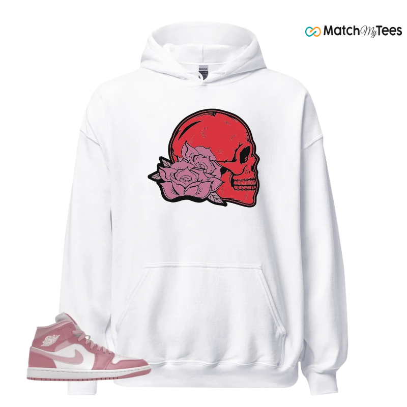 NIKE AIR JORDAN 1 MID ELEMENTAL PINK ICED CARMINE (WOMEN'S) SNEAKER Matching Tees hoodie