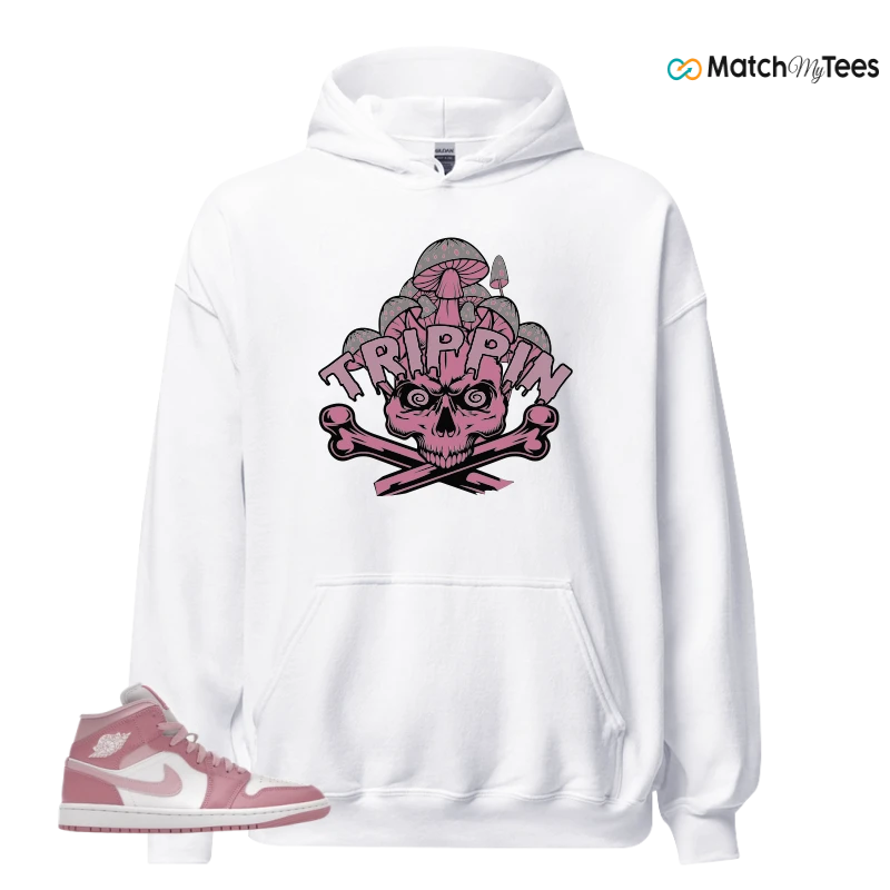 NIKE AIR JORDAN 1 MID ELEMENTAL PINK ICED CARMINE (WOMEN'S) SNEAKER Matching Tees hoodie