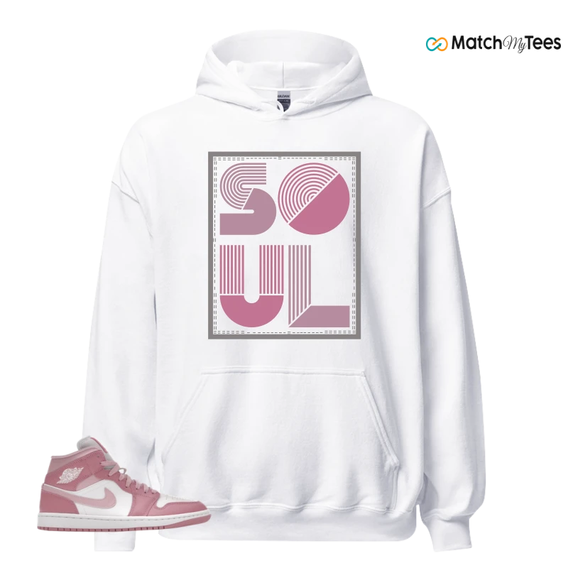 NIKE AIR JORDAN 1 MID ELEMENTAL PINK ICED CARMINE (WOMEN'S) SNEAKER Matching Tees hoodie