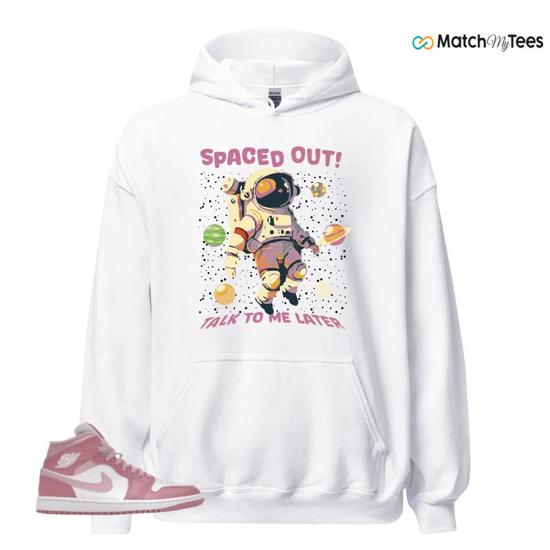 NIKE AIR JORDAN 1 MID ELEMENTAL PINK ICED CARMINE (WOMEN'S) SNEAKER Matching Tees hoodie