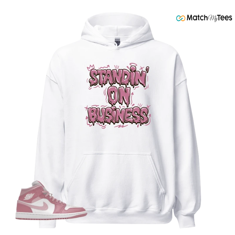 NIKE AIR JORDAN 1 MID ELEMENTAL PINK ICED CARMINE (WOMEN'S) SNEAKER Matching Tees hoodie