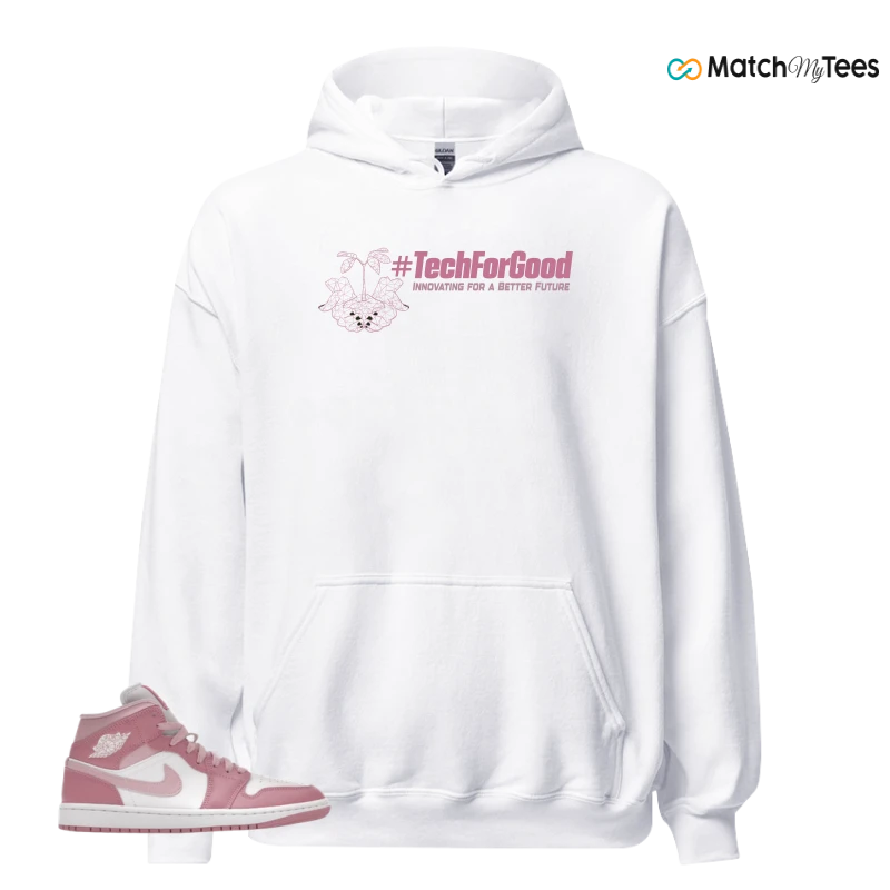 NIKE AIR JORDAN 1 MID ELEMENTAL PINK ICED CARMINE (WOMEN'S) SNEAKER Matching Tees hoodie