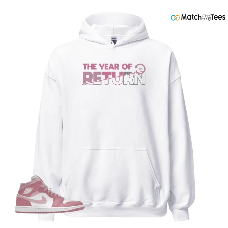 NIKE AIR JORDAN 1 MID ELEMENTAL PINK ICED CARMINE (WOMEN'S) SNEAKER Matching Tees hoodie