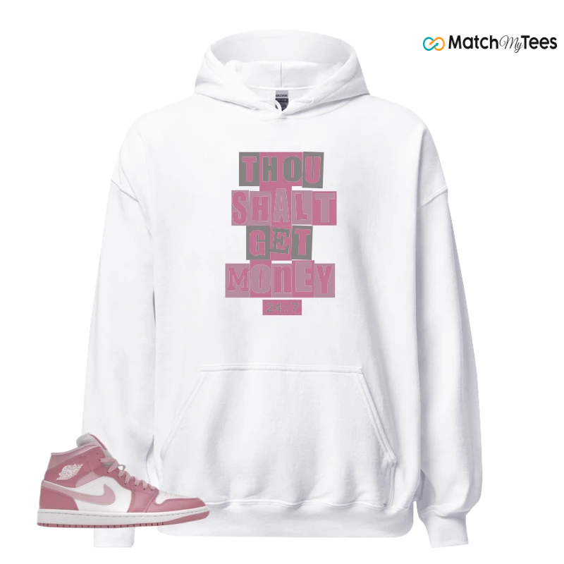 NIKE AIR JORDAN 1 MID ELEMENTAL PINK ICED CARMINE (WOMEN'S) SNEAKER Matching Tees hoodie