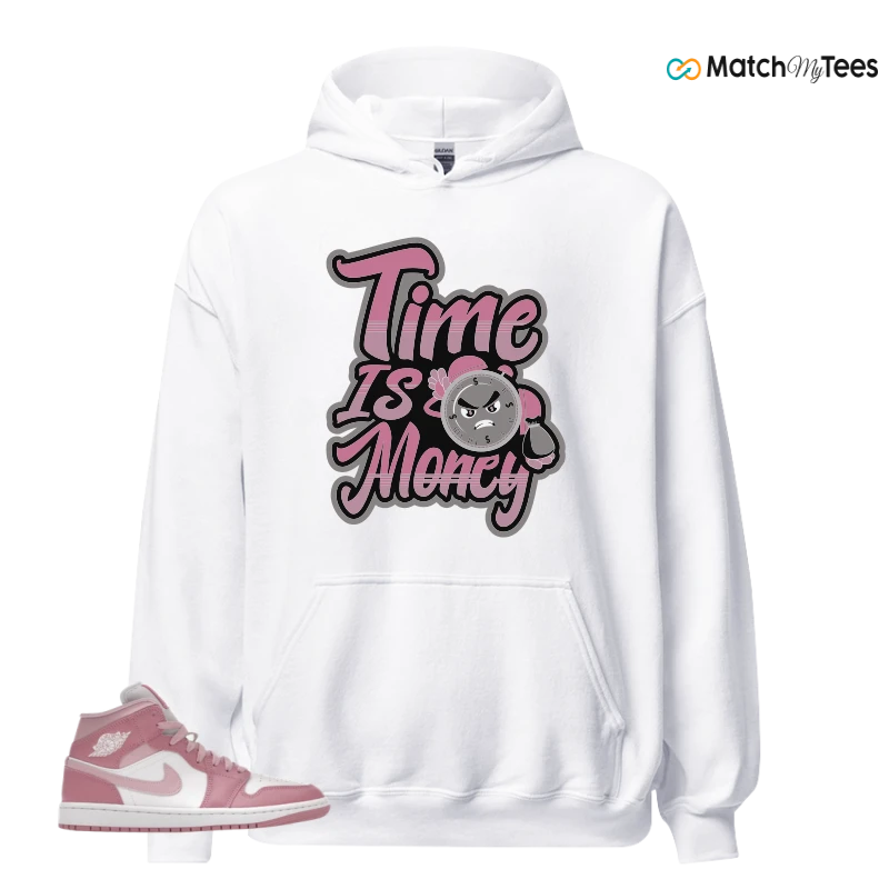 NIKE AIR JORDAN 1 MID ELEMENTAL PINK ICED CARMINE (WOMEN'S) SNEAKER Matching Tees hoodie