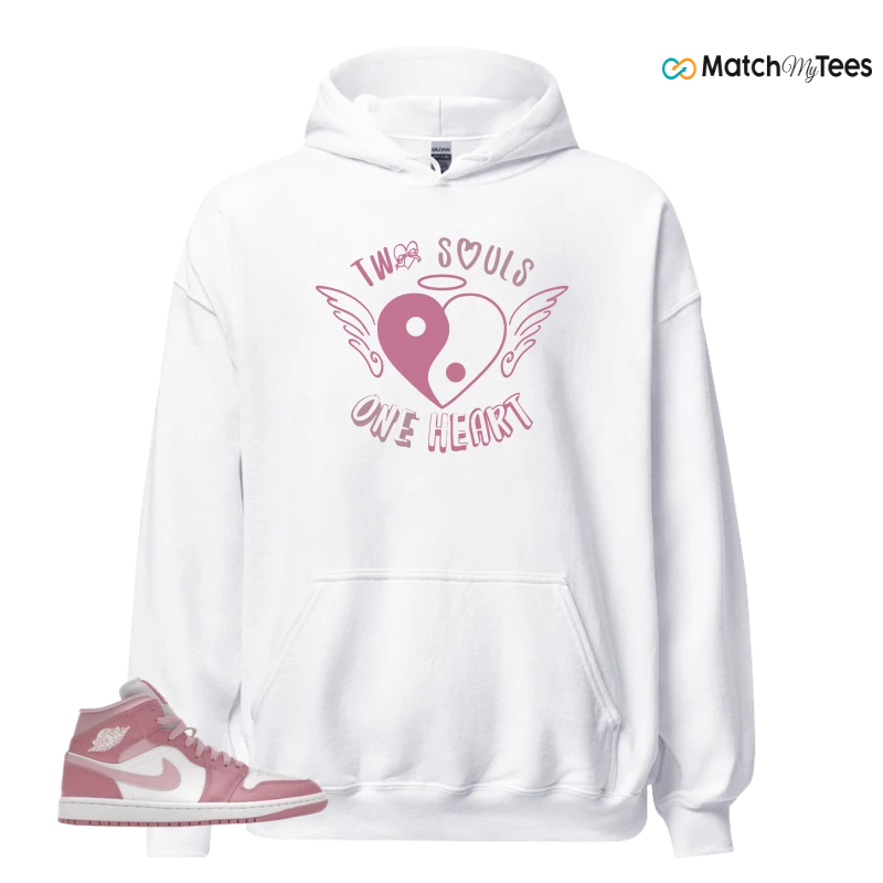 NIKE AIR JORDAN 1 MID ELEMENTAL PINK ICED CARMINE (WOMEN'S) SNEAKER Matching Tees hoodie
