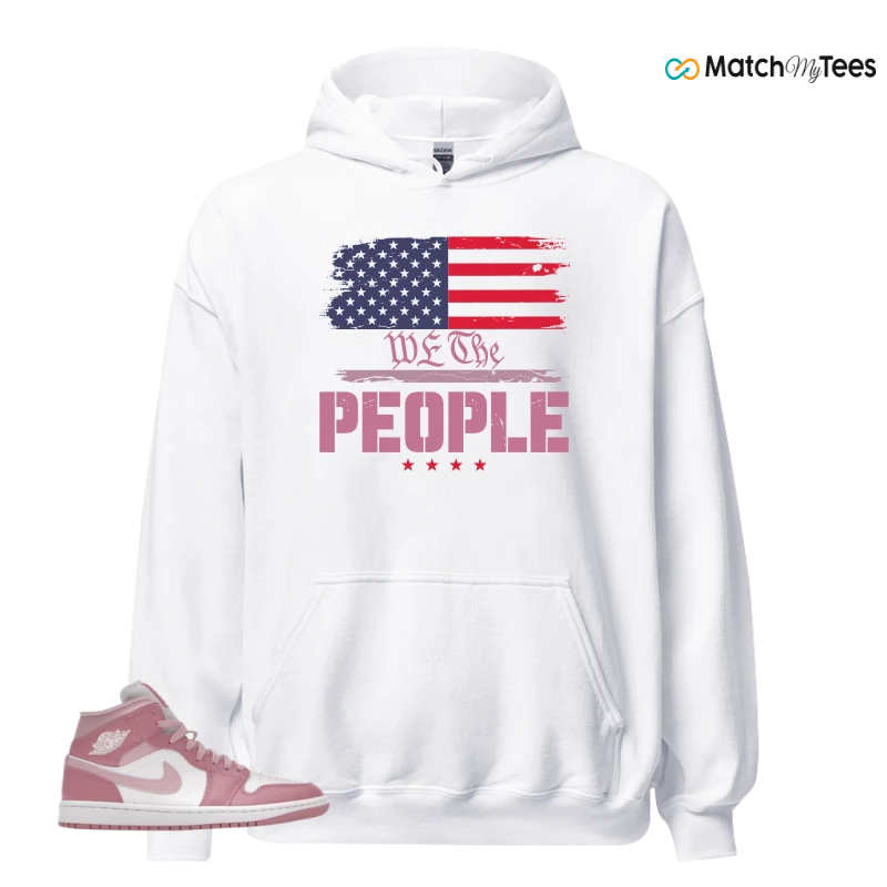 NIKE AIR JORDAN 1 MID ELEMENTAL PINK ICED CARMINE (WOMEN'S) SNEAKER Matching Tees hoodie