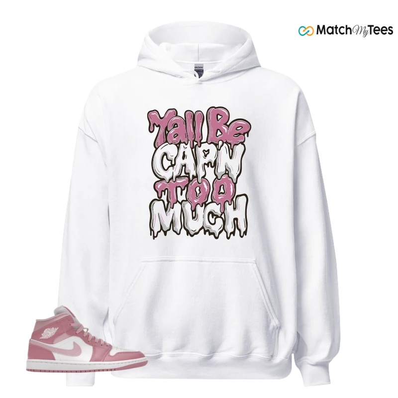NIKE AIR JORDAN 1 MID ELEMENTAL PINK ICED CARMINE (WOMEN'S) SNEAKER Matching Tees hoodie