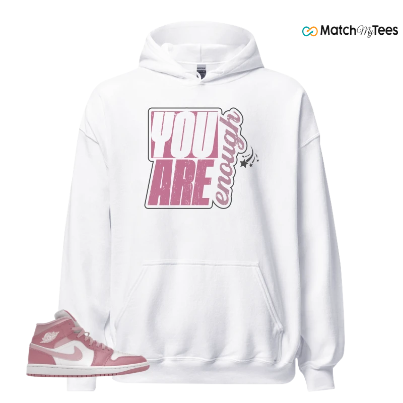 NIKE AIR JORDAN 1 MID ELEMENTAL PINK ICED CARMINE (WOMEN'S) SNEAKER Matching Tees hoodie