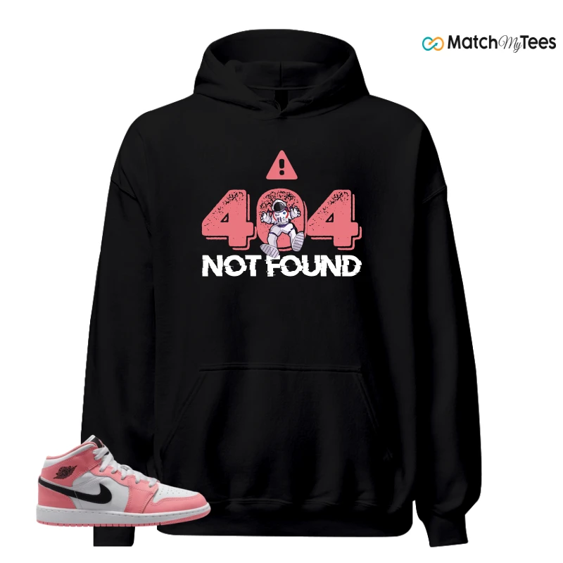 NIKE AIR JORDAN 1 MID GS PINK GAZE WHITE SNEAKER Matching Tees hoodie