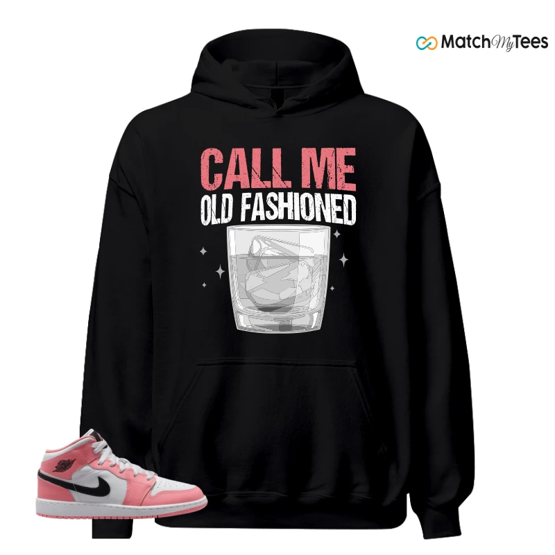 NIKE AIR JORDAN 1 MID GS PINK GAZE WHITE SNEAKER Matching Tees hoodie