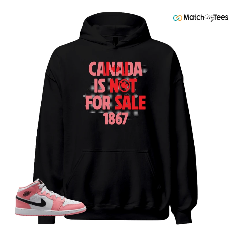 NIKE AIR JORDAN 1 MID GS PINK GAZE WHITE SNEAKER Matching Tees hoodie