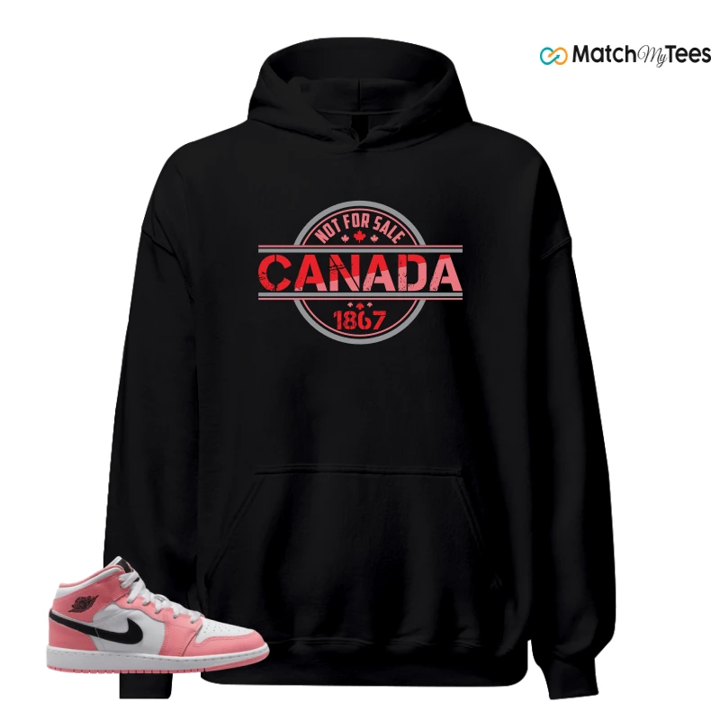 NIKE AIR JORDAN 1 MID GS PINK GAZE WHITE SNEAKER Matching Tees hoodie