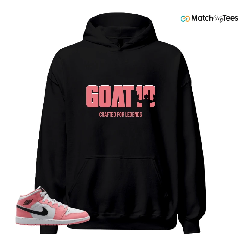 NIKE AIR JORDAN 1 MID GS PINK GAZE WHITE SNEAKER Matching Tees hoodie
