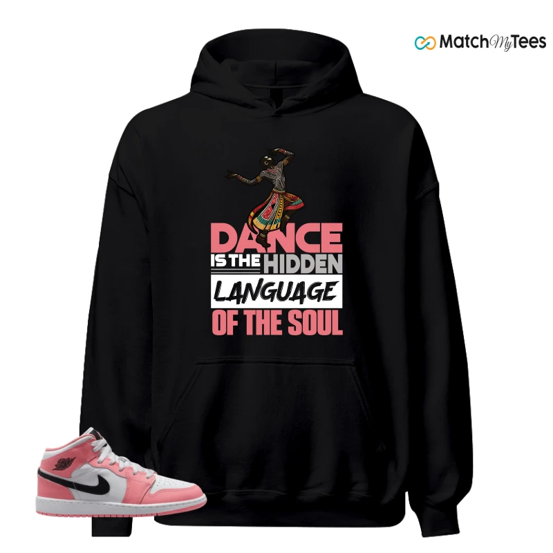 NIKE AIR JORDAN 1 MID GS PINK GAZE WHITE SNEAKER Matching Tees hoodie