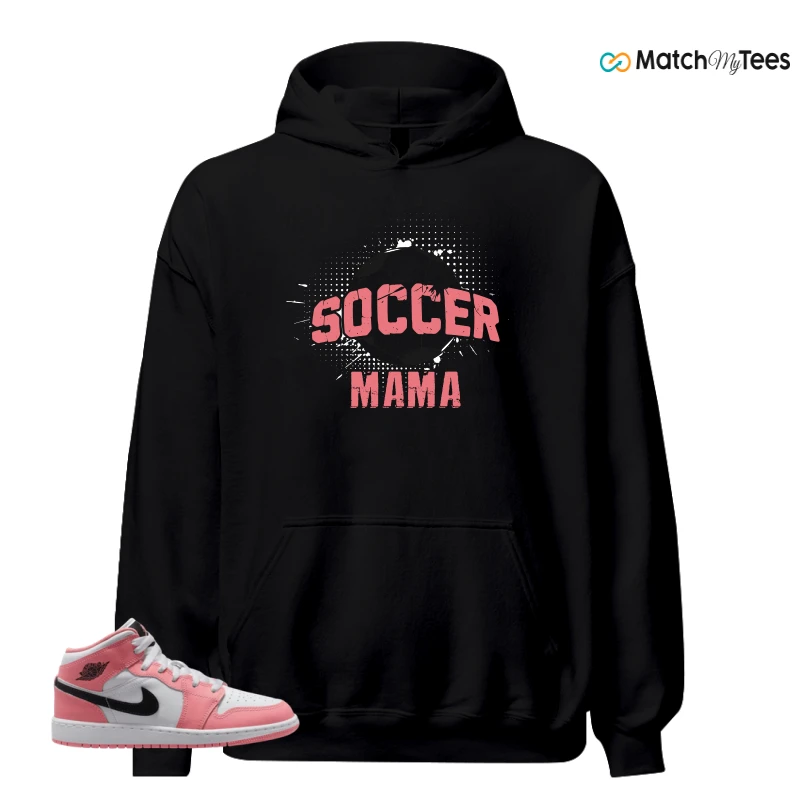 NIKE AIR JORDAN 1 MID GS PINK GAZE WHITE SNEAKER Matching Tees hoodie