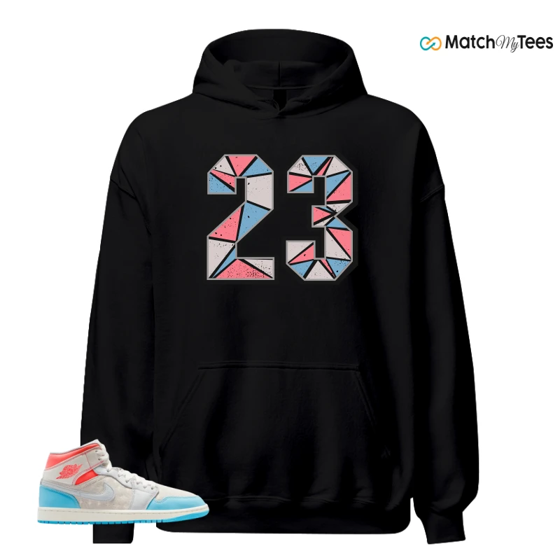 NIKE AIR JORDAN 1 MID SAIL HOT LAVA BLUE CHILL SNEAKER Matching Tees hoodie